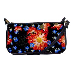 Orange And Blue Chamomiles Design Shoulder Clutch Bag by ArtsyWishy