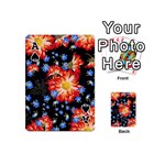 Orange and Blue Chamomiles Design Playing Cards 54 Designs (Mini) Front - SpadeA