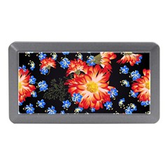 Orange And Blue Chamomiles Design Memory Card Reader (mini) by ArtsyWishy