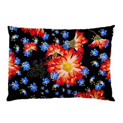 Orange And Blue Chamomiles Design Pillow Case (two Sides) by ArtsyWishy