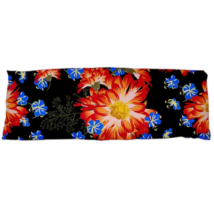 Orange and Blue Chamomiles Design Body Pillow Case (Dakimakura)