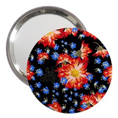 Orange And Blue Chamomiles Design 3  Handbag Mirrors by ArtsyWishy