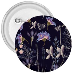 Butterflies And Flowers Painting 3  Buttons by ArtsyWishy