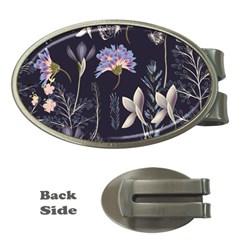 Butterflies And Flowers Painting Money Clips (oval)  by ArtsyWishy