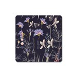 Butterflies and Flowers Painting Square Magnet Front