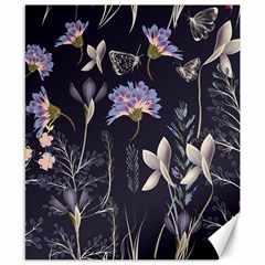 Butterflies And Flowers Painting Canvas 8  X 10  by ArtsyWishy