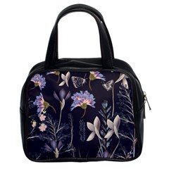 Butterflies And Flowers Painting Classic Handbag (two Sides) by ArtsyWishy