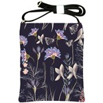 Butterflies and Flowers Painting Shoulder Sling Bag Front