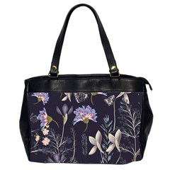 Butterflies And Flowers Painting Oversize Office Handbag (2 Sides) by ArtsyWishy