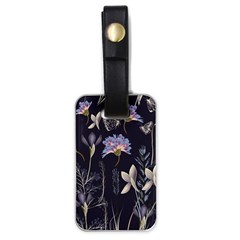 Butterflies And Flowers Painting Luggage Tag (one Side) by ArtsyWishy