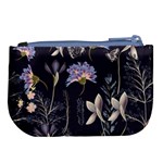 Butterflies and Flowers Painting Large Coin Purse Back