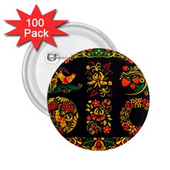 Russian Khokhloma 2 25  Buttons (100 Pack)  by goljakoff