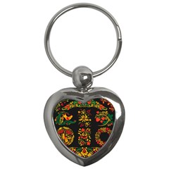 Russian Khokhloma Key Chain (heart) by goljakoff