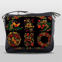 Russian Khokhloma Messenger Bag by goljakoff