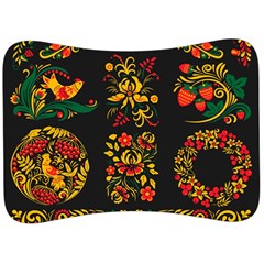 Russian Khokhloma Velour Seat Head Rest Cushion by goljakoff