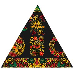 Russian Khokhloma Wooden Puzzle Triangle by goljakoff