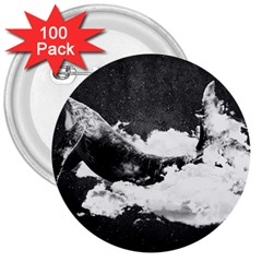 Whale Dream 3  Buttons (100 Pack)  by goljakoff