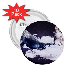 Blue Whale Dream 2 25  Buttons (10 Pack)  by goljakoff