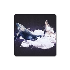 Blue Whale Dream Square Magnet by goljakoff