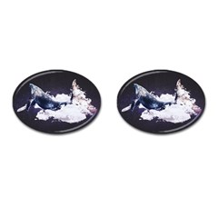 Blue Whale Dream Cufflinks (oval) by goljakoff