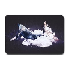 Blue Whale Dream Small Doormat  by goljakoff