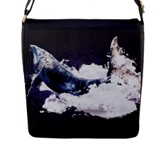 Blue Whale Dream Flap Closure Messenger Bag (l) by goljakoff