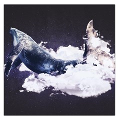 Blue Whale Dream Large Satin Scarf (square) by goljakoff