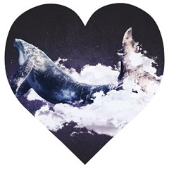 Blue Whale Dream Wooden Puzzle Heart by goljakoff