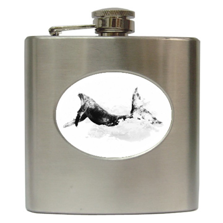 Blue whale dream Hip Flask (6 oz)