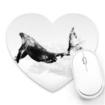 Blue whale dream Heart Mousepads Front