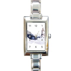 Blue Whale Dream Rectangle Italian Charm Watch by goljakoff