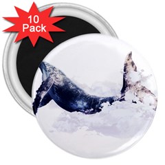 Blue Whale Dream 3  Magnets (10 Pack)  by goljakoff