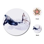 Blue whale dream Playing Cards Single Design (Round) Front