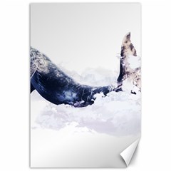 Blue Whale Dream Canvas 24  X 36  by goljakoff