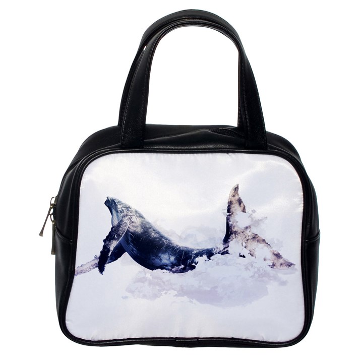 Blue whale dream Classic Handbag (One Side)