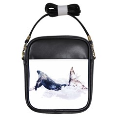 Blue Whale Dream Girls Sling Bag by goljakoff