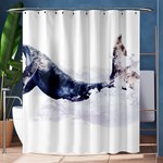 Blue whale dream Shower Curtain 60  x 72  (Medium)  60 x72  Curtain