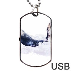 Blue Whale Dream Dog Tag Usb Flash (one Side) by goljakoff