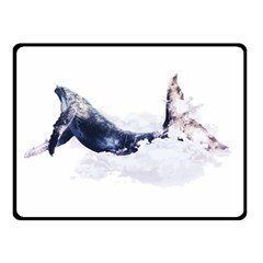 Blue Whale Dream Double Sided Fleece Blanket (small)  by goljakoff