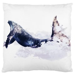 Blue Whale Dream Standard Flano Cushion Case (one Side) by goljakoff