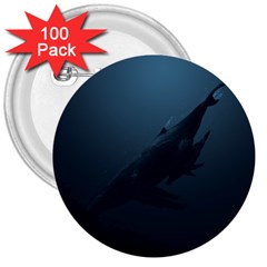 Blue Whale Family 3  Buttons (100 Pack)  by goljakoff