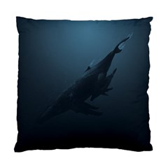 Blue Whale Family Standard Cushion Case (two Sides) by goljakoff