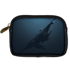 Blue Whale Family Digital Camera Leather Case by goljakoff