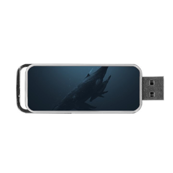 Blue whale family Portable USB Flash (Two Sides)