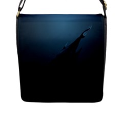 Blue Whale Family Flap Closure Messenger Bag (l) by goljakoff