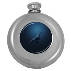 Whales Family Round Hip Flask (5 Oz) by goljakoff