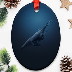 Whales Family Oval Ornament (two Sides) by goljakoff