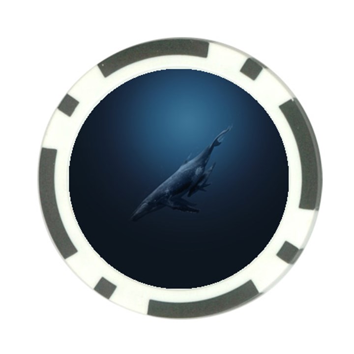 Whales family Poker Chip Card Guard