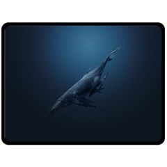 Whales Family Fleece Blanket (large)  by goljakoff