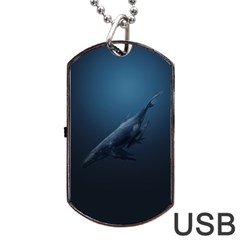 Whales Family Dog Tag Usb Flash (one Side) by goljakoff